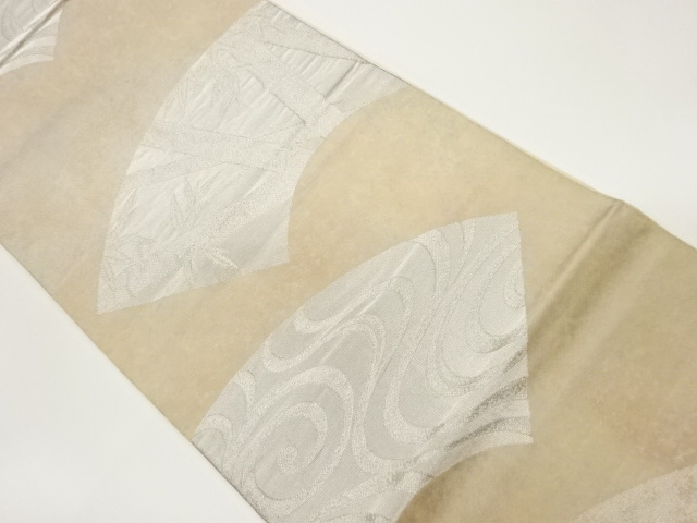 地紙に竹・流水模様織出し袋帯